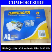 Thickness:2 x 80 Micron (160) A3 Size High Quality Laminating Pouches Film for File, Cards, Photos and More!